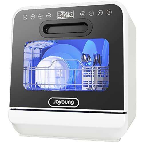 JOYOUNG Portable Countertop Dishwasher, 5L Built-in Water Tank, 5 Washing Programs with Air-Dry Function, 360° Dual Spray Arms, Compact Size and Large Capacity for a Family of 6 JOYOUNG Portable Countertop Dishwasher, 5L Built-in Water Tank, 5 Washing Programs with Air-Dry Function, 360° Dual Spray Arms, Compact Size and Large Capacity for a Family of 6